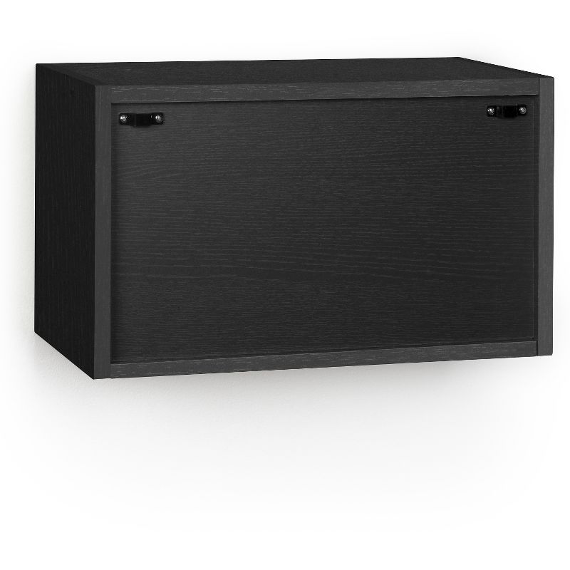 Way Basics Wall Rectangle Floating Eco Decorative Wall Shelf Black