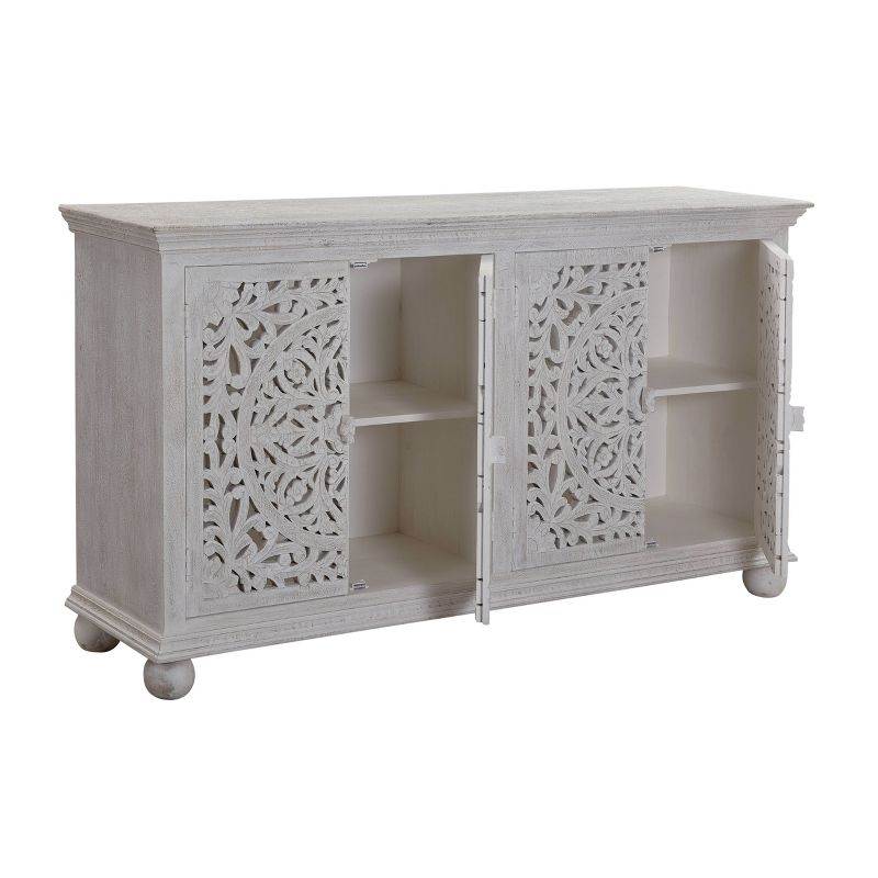 Bree Coastal 4 Door Sideboard White - Treasure Trove Accents