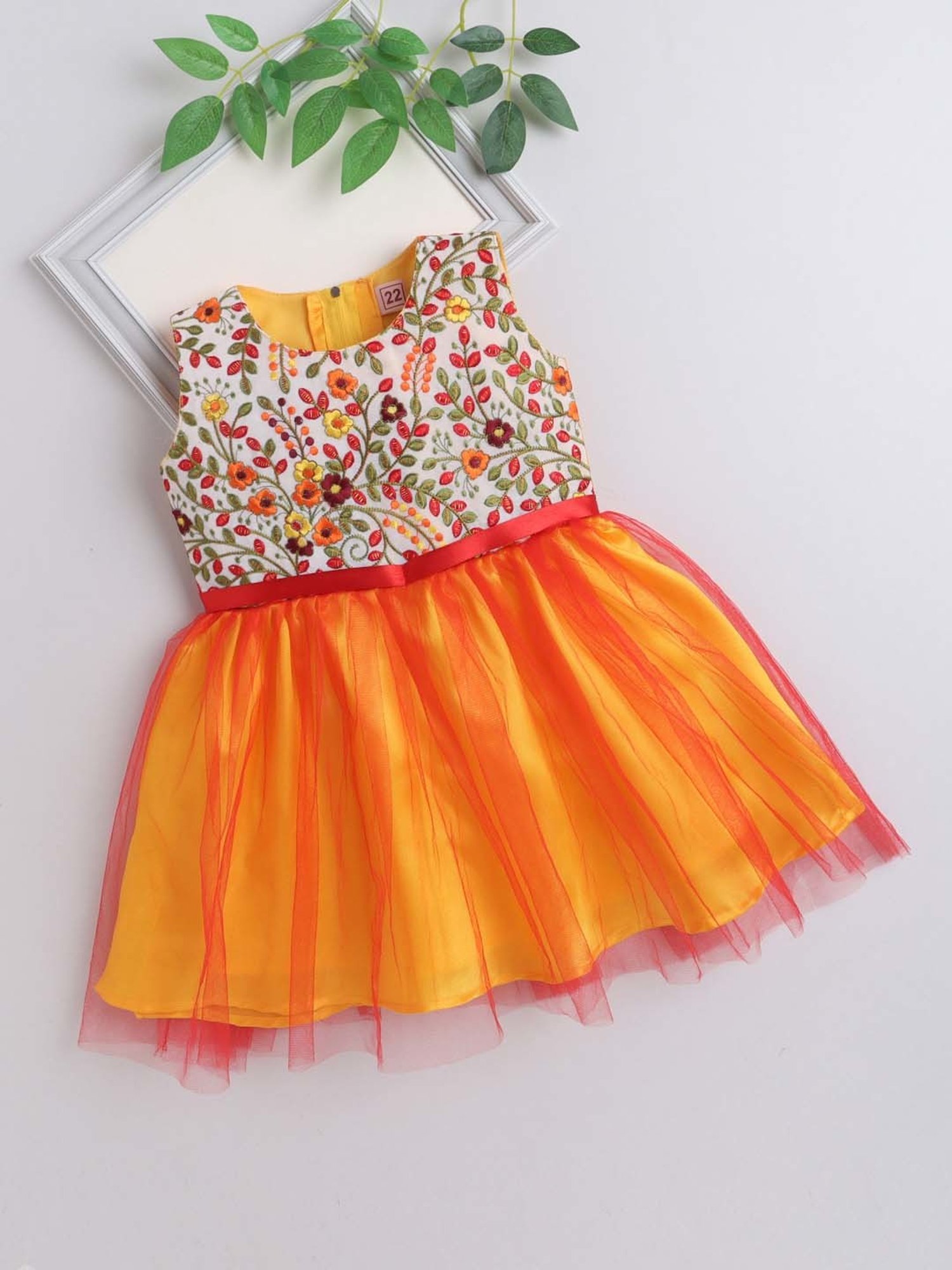 Peppermint Kids Black & White Printed Full Sleeves Dress