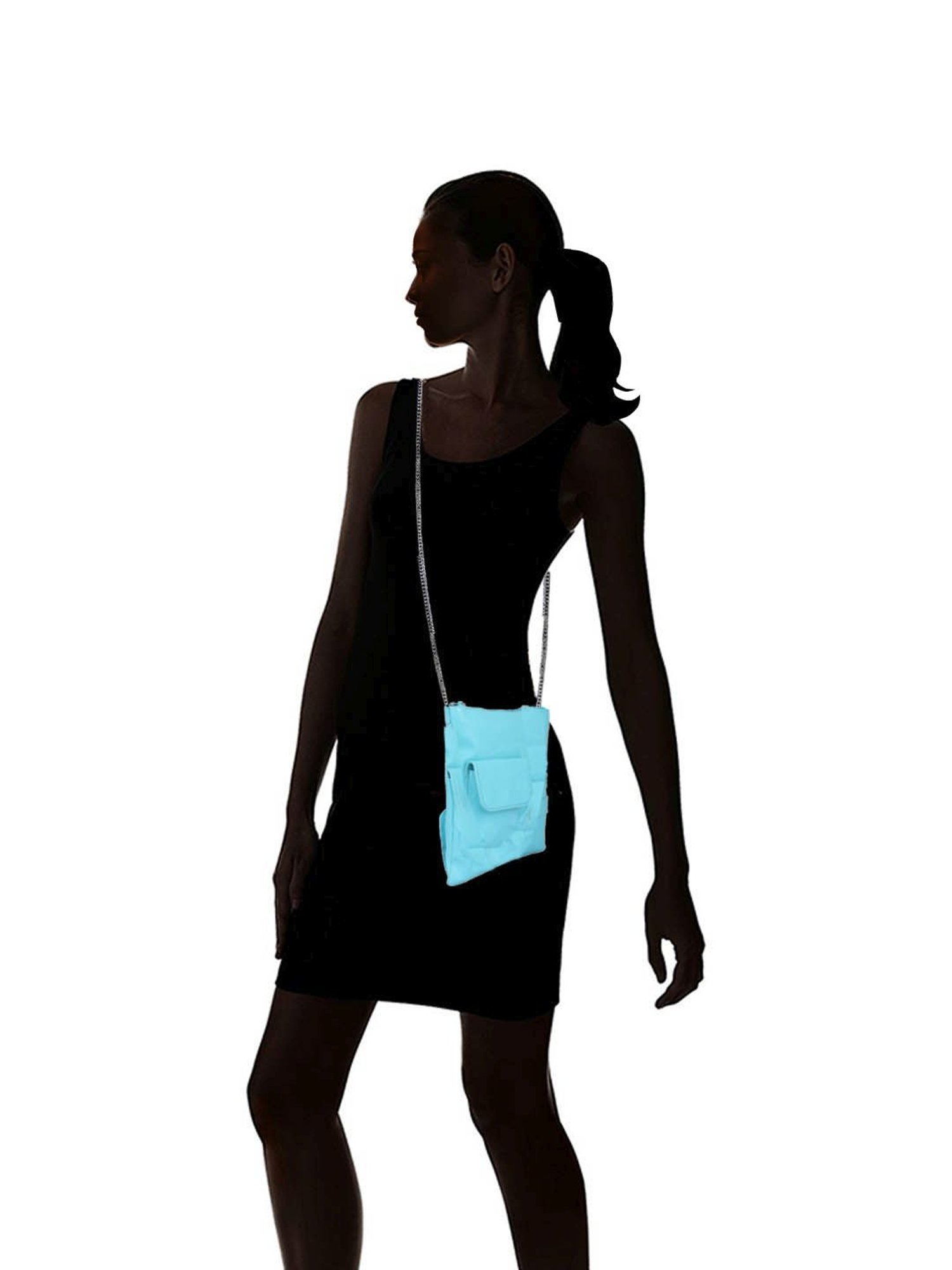 Spice Art Blue Solid Medium Sling Handbag