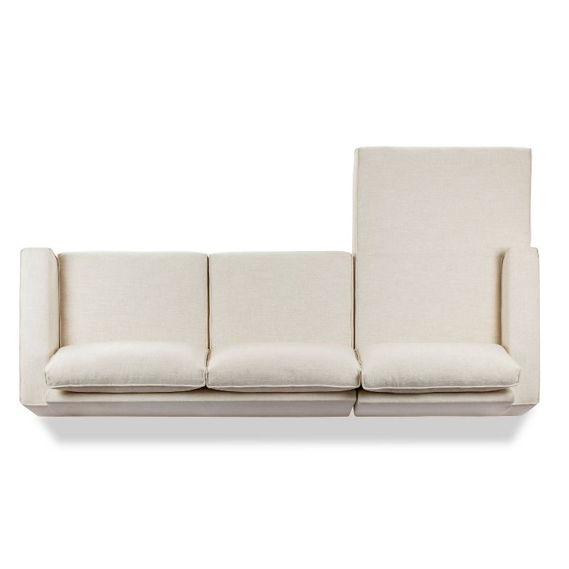 Deborah Left Sectional Sofa Alabaster White - Poly & Bark