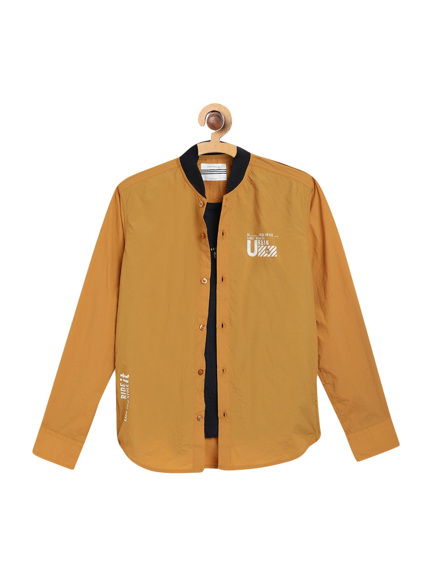 Octave Kids Mustard Cotton Shirt