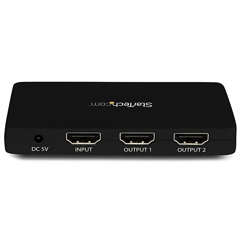 com HDMI Splitter 1 In 2 Out - 4k 30Hz - 2 Port - Aluminum - HDMI Multi Port - HDMI Audio Splitter (ST122HD4K)
