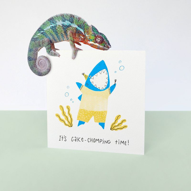Cute Boy Shark Birthday Card