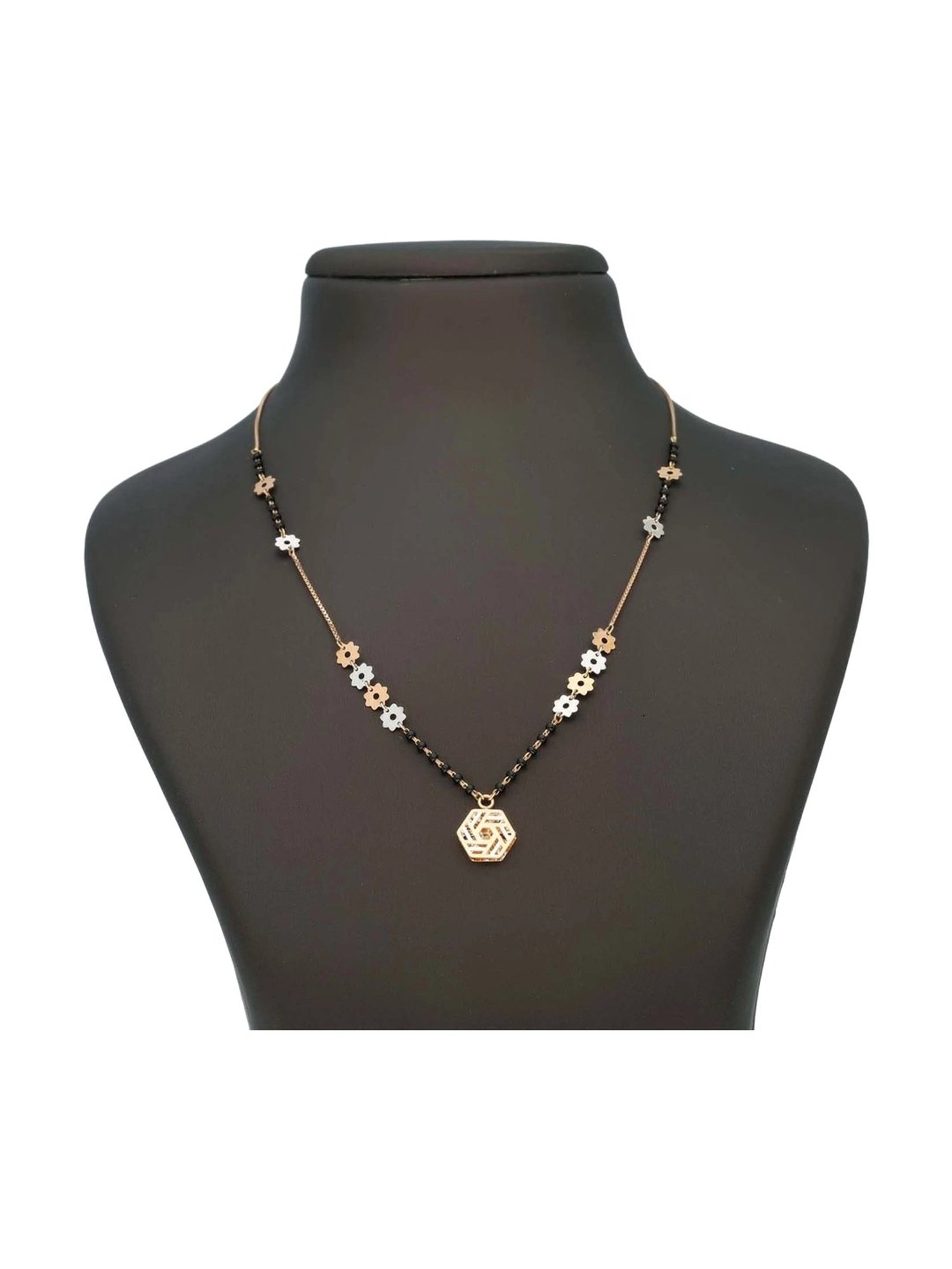 Malabar Gold and Diamonds 18k (750) BIS Hallmark Two Tone Gold Mangalsutra For Women