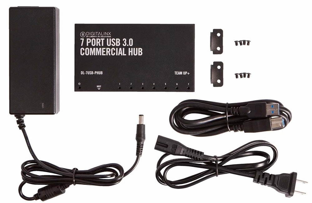 Intelix DL-7USB-PHUB TeamUp+ 7 Port Powered USB 3.0 Commercial Hub w/2-Yr Warranty