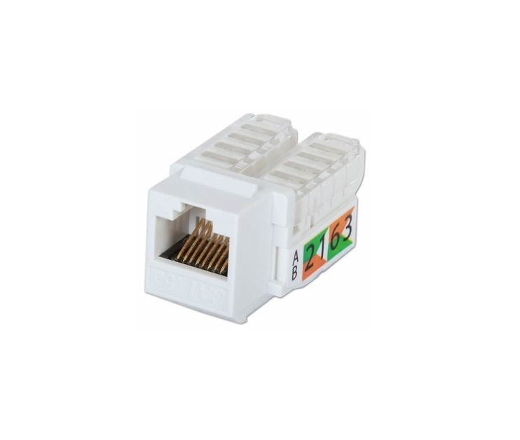 10-Pack of Cat5/Cat5e Tool Less Keystone Jack, Toolless, 8P8C, RJ45, White