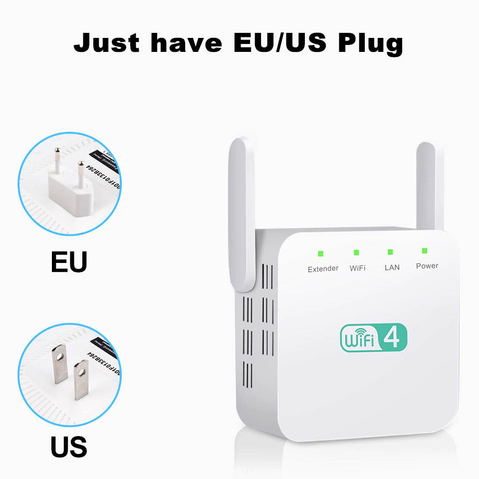 Wireless Wifi Repeater WiFi Extender 2.4G 5G AP Router WiFi Amplifier Signal Repeater support windows xp /win10 mac os etc