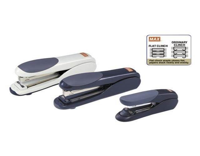 Max HD-50F-BK Max Flat-Clinch Half-Strip Standard Stapler, 23 Sheet Capacity, Black