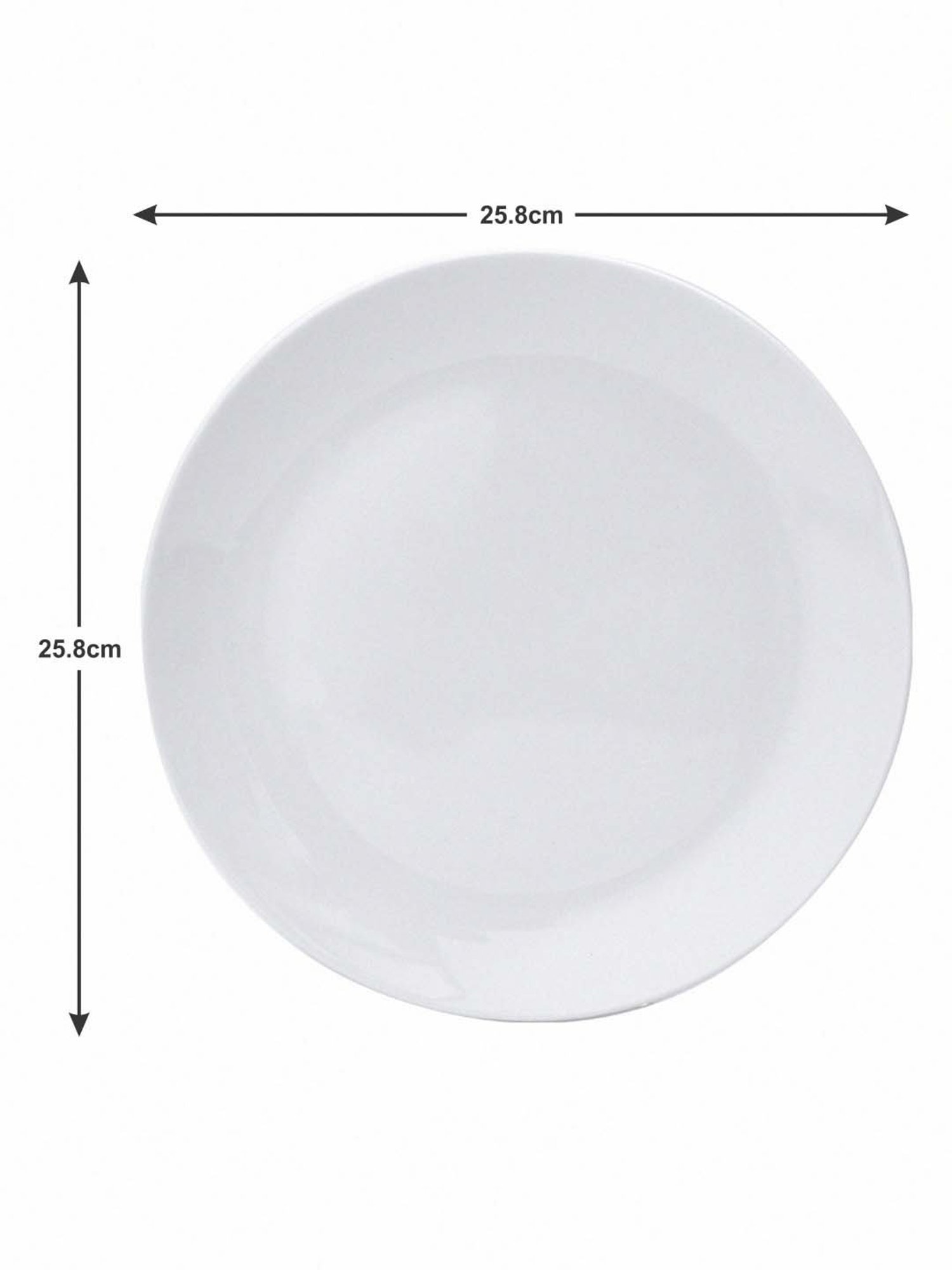 SONAKI White Bone China Dinner Plates - Set of 6