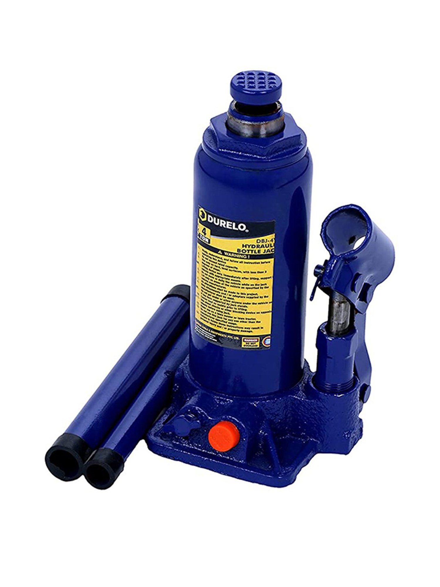 DURELO DBJ-04W 4 Ton Hydraullic Bottle Jack (Blue)