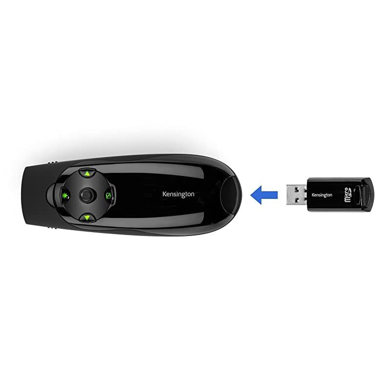 Expert Wireless Presenter with Green Laser Pointer Cursor Control and 8GB Memory K72427AMA