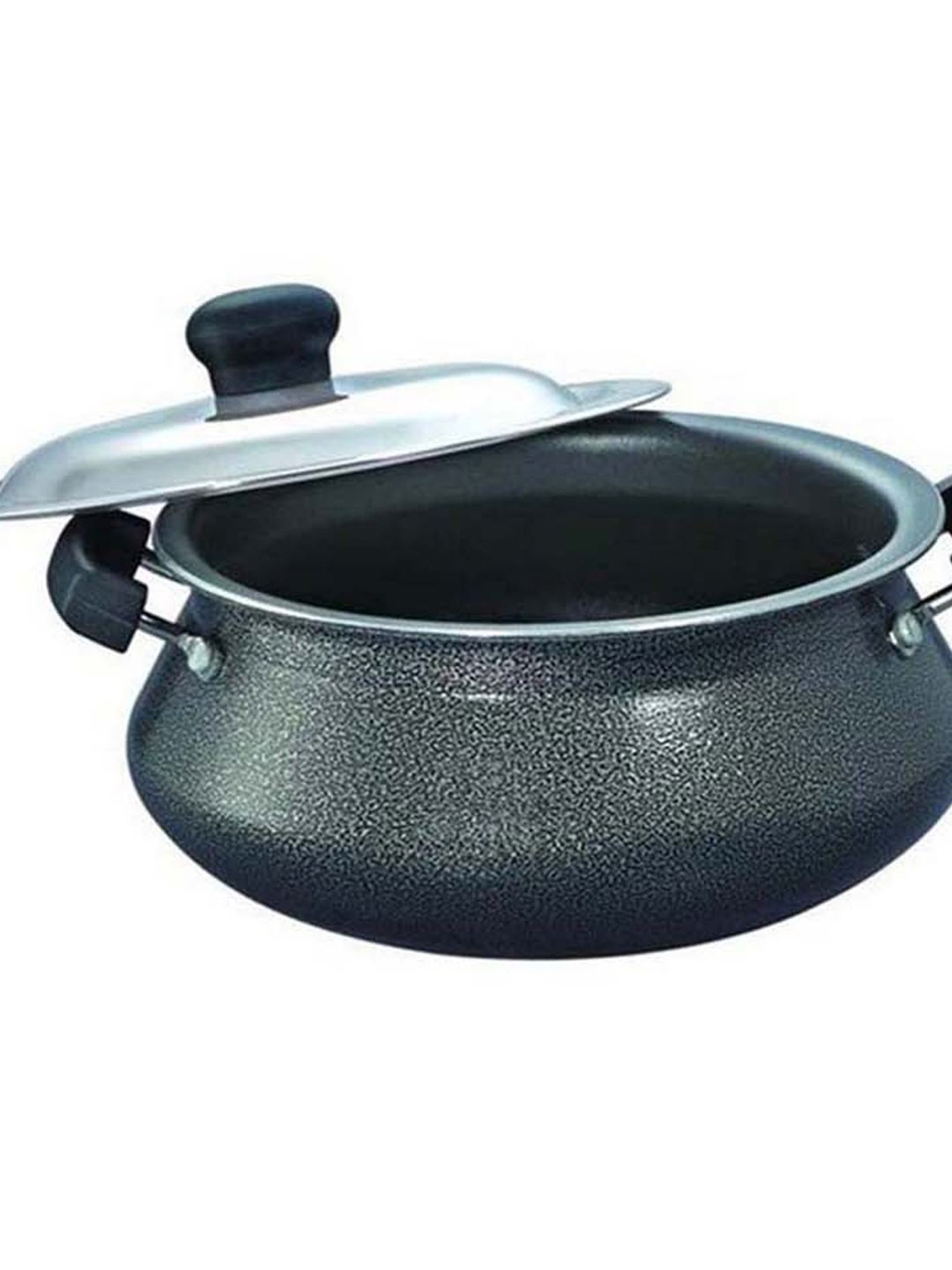 Wonderchef Ebony Hard Anodized Non-stick Biryani Handi with Lid