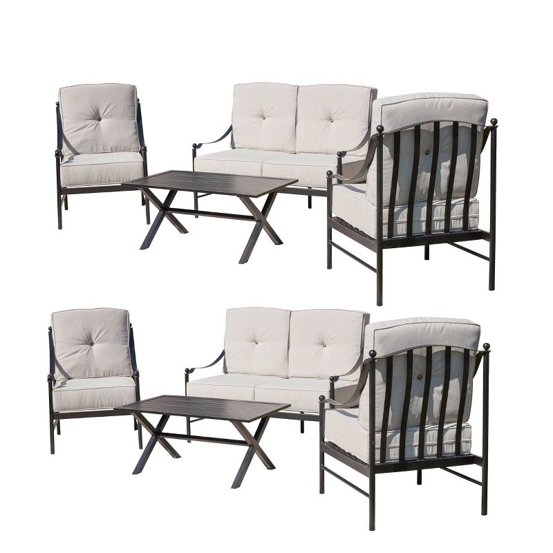 8pc Iron Frame Outdoor Patio Seating Set - Patio Festival