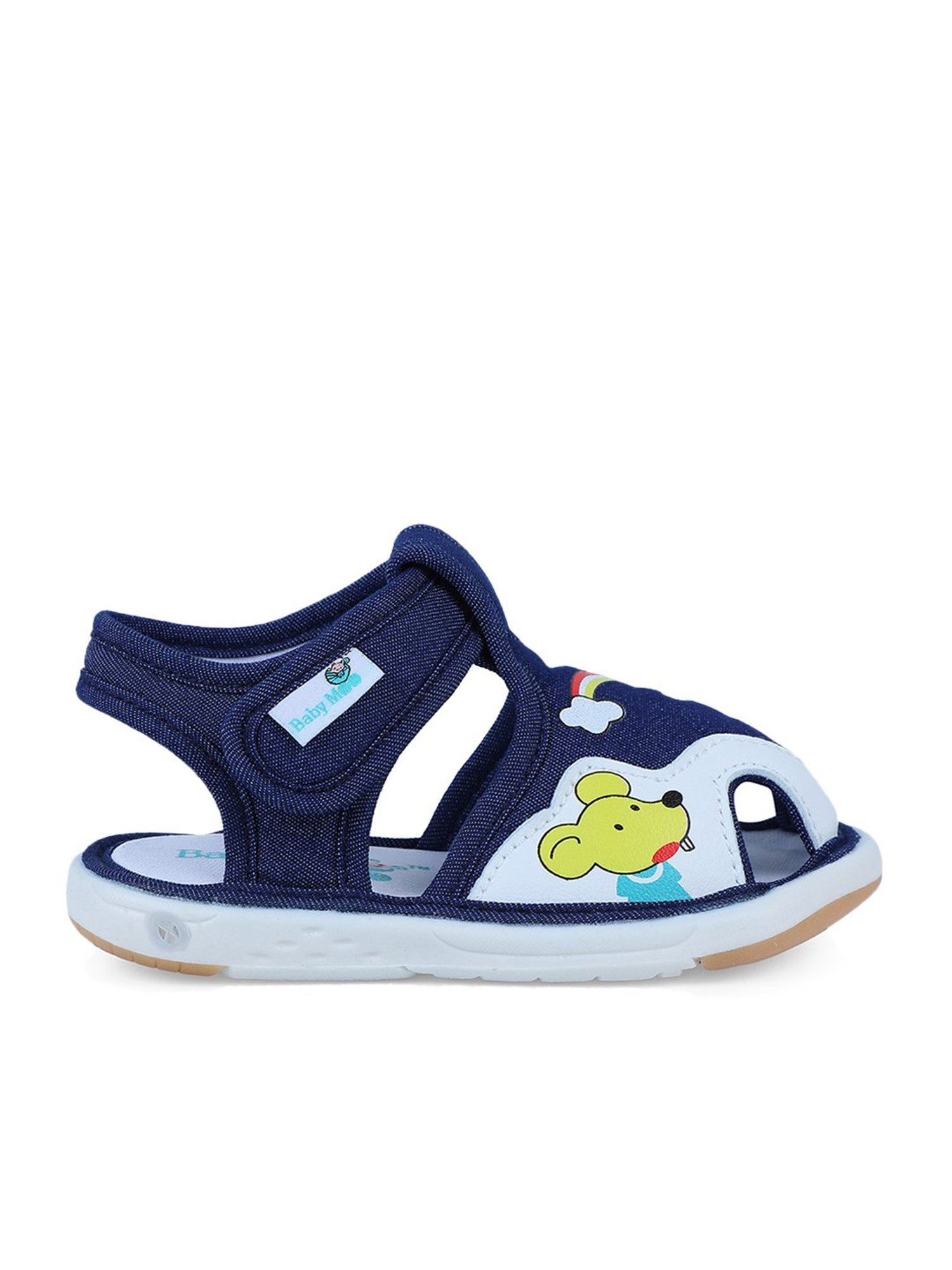 Baby Moo Kids Navy & White Floater Sandals