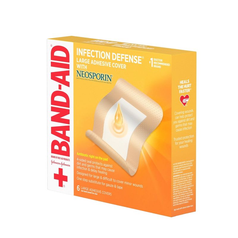 Band-Aid Infect Defense Large Cover - 6ct