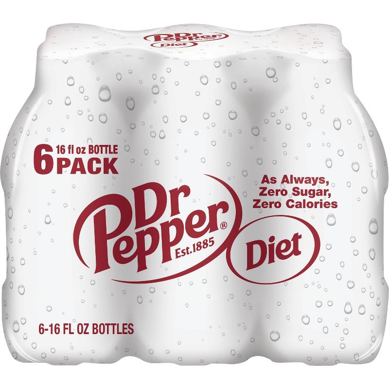 Diet Dr Pepper Soda - 6pk/16 fl oz Bottles