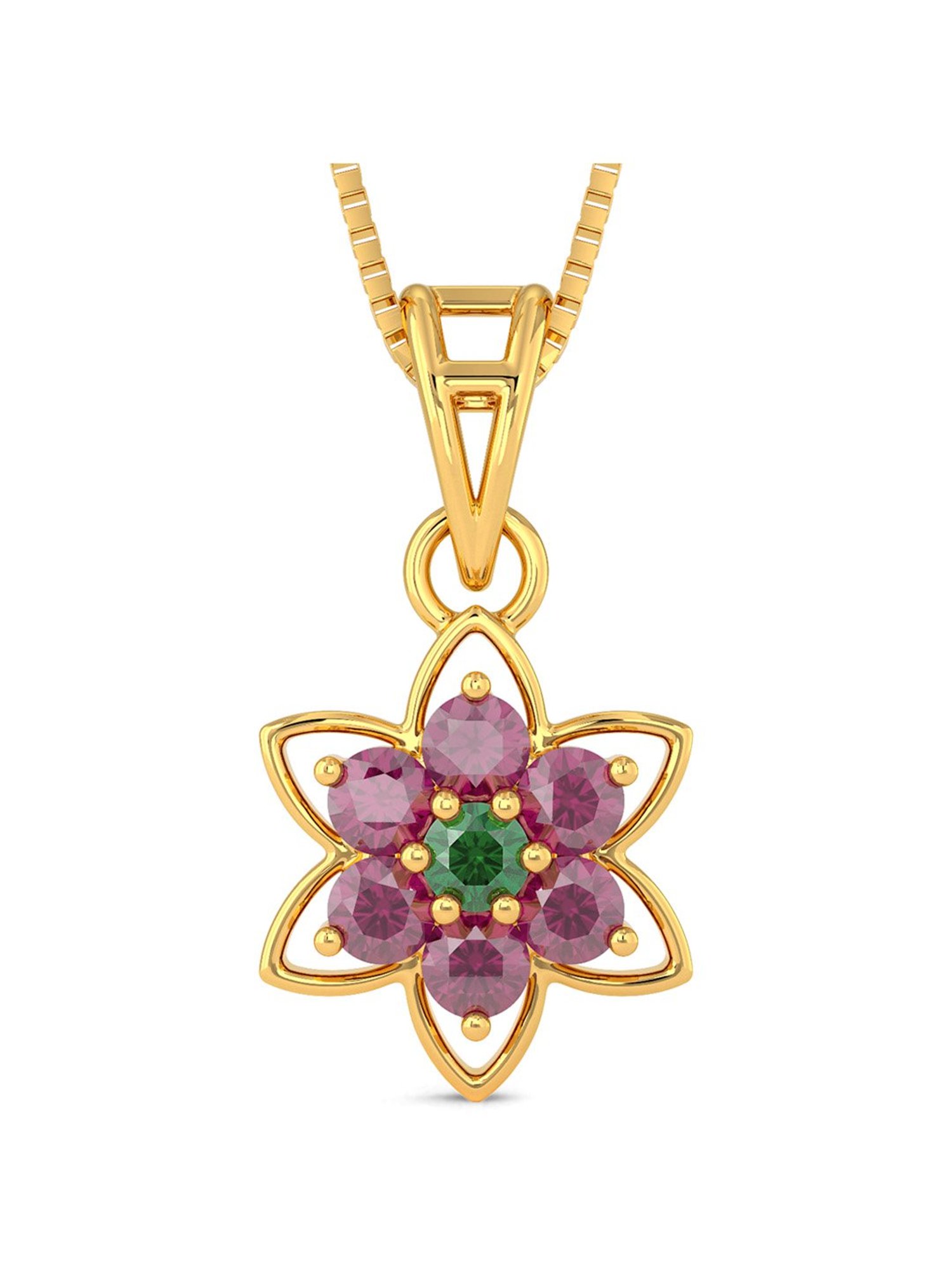 Joyalukkas 22k Gold Floral Pendant Set for Women
