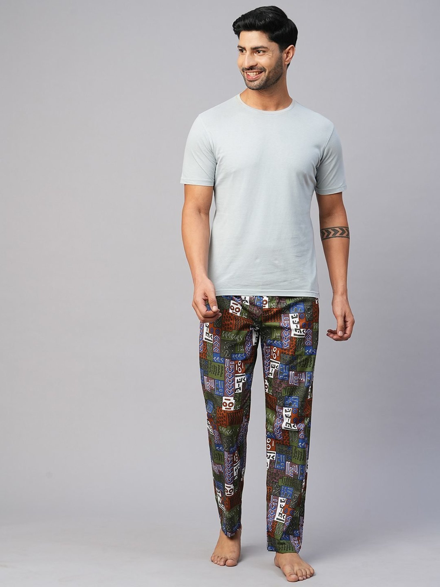 Urban Scottish Multicolored Regular Fit Printed Lounge Pants
