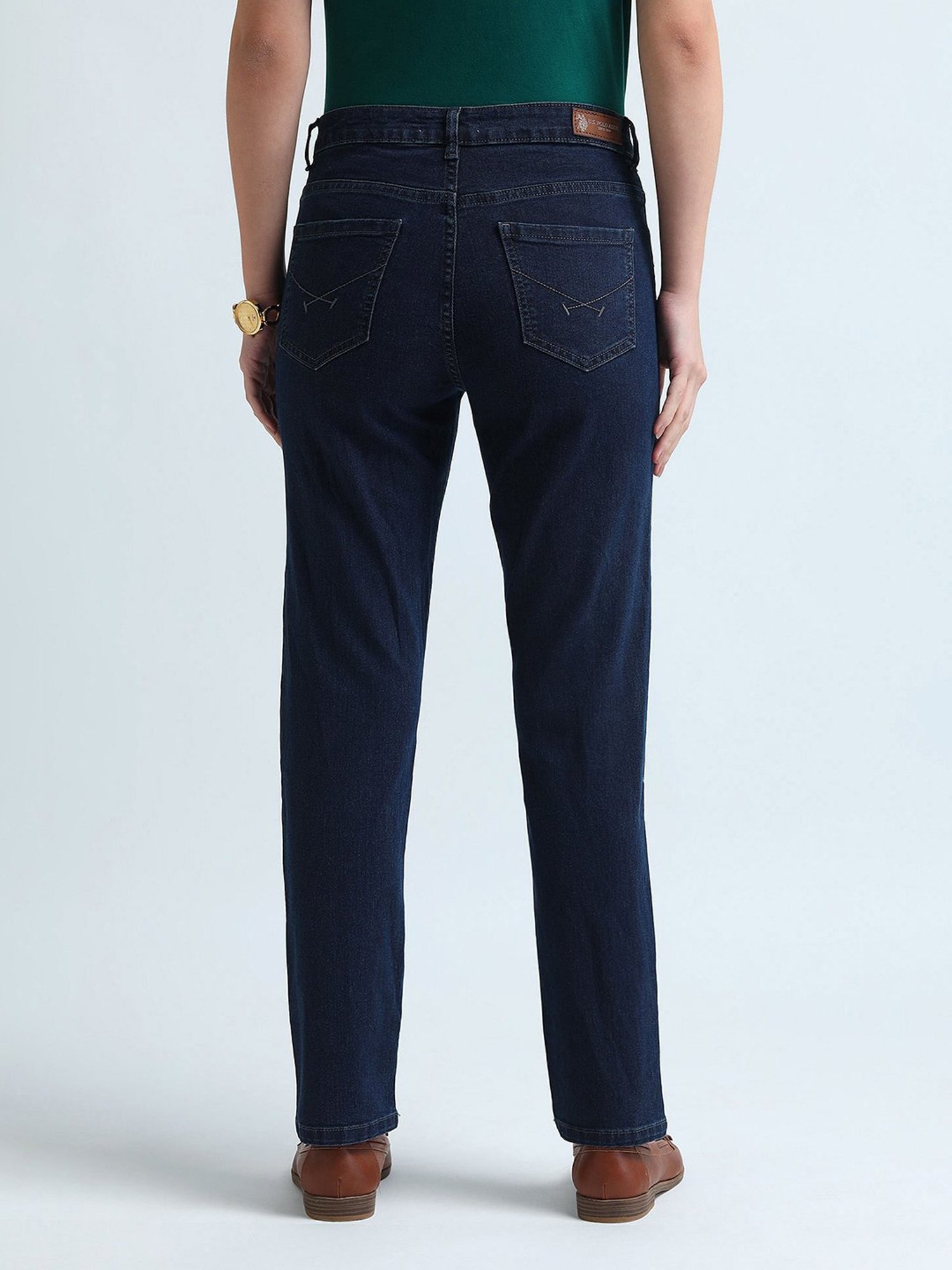 U.S. Polo Assn. Blue Slim Fit Mid Rise Jeans