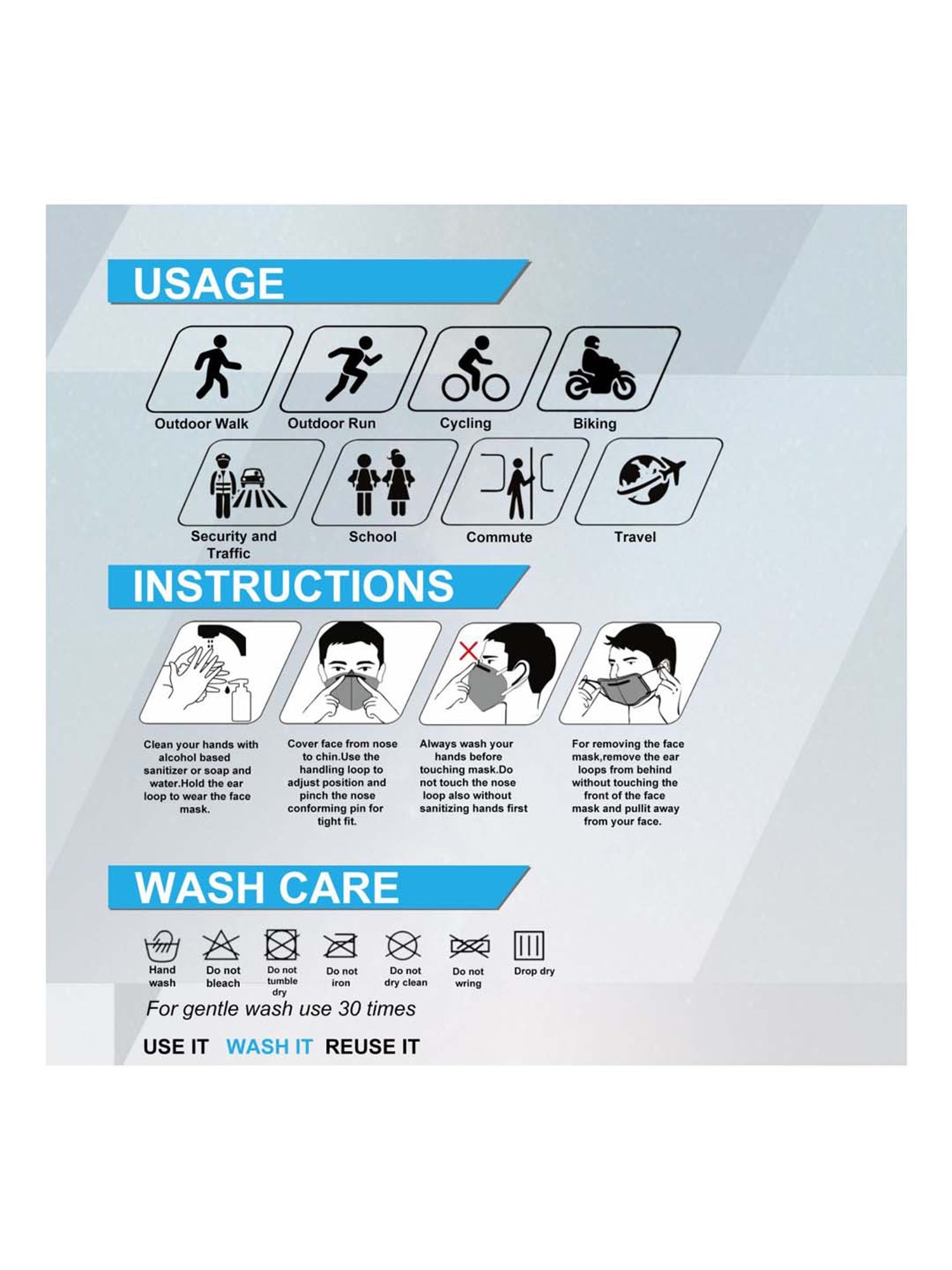 Lioncrown Combo of N95 Reusable Face Mask & Herbal Hand Sanitizer (100 ml)