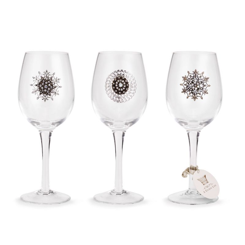 Blue Panda 2-Pack Messy & Neat Glass Whiskey Glasses, Bride & Groom Wedding Gifts, Gold Foil, 7.5 Oz