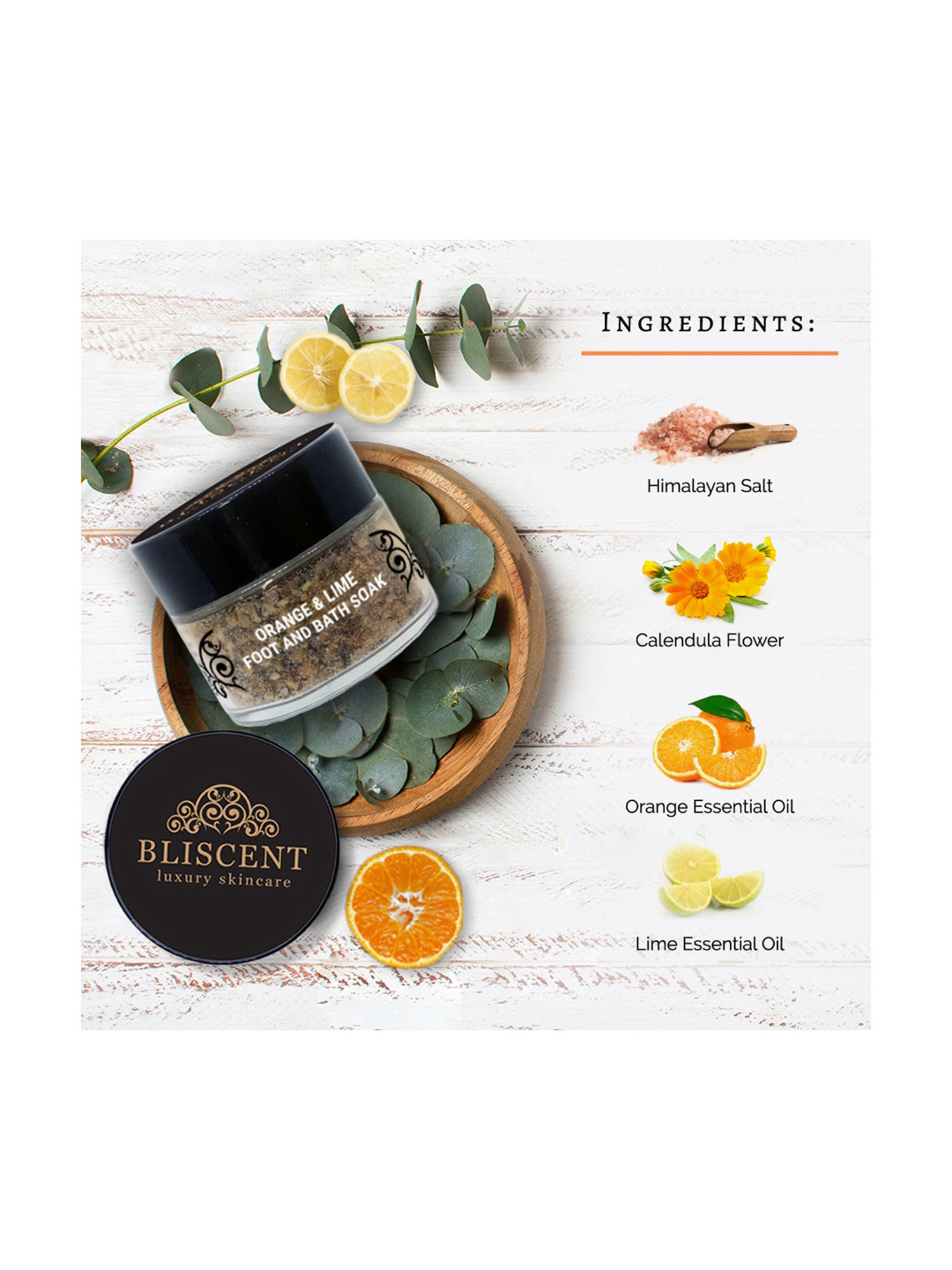 Bliscent Orange & Lime Bath And Foot Soak - 100 gm