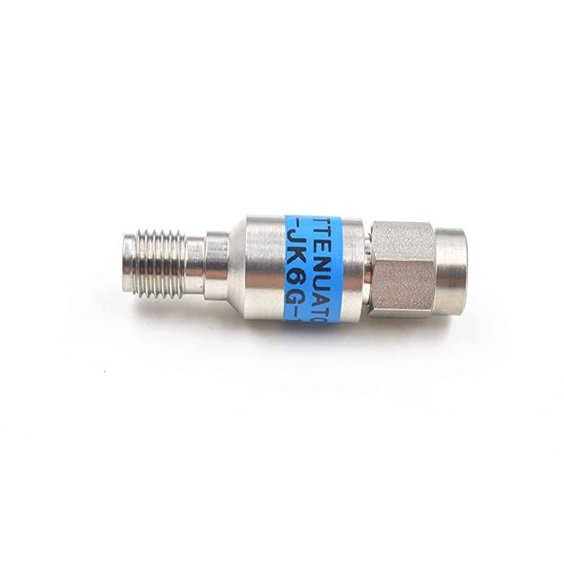 SMA Attenuator, 2W 2 Watts SMA Male to Female DC-6.0GHZ 50ohm Stainless Steel coaxial Power Reducer Blocker (2W, 20db)