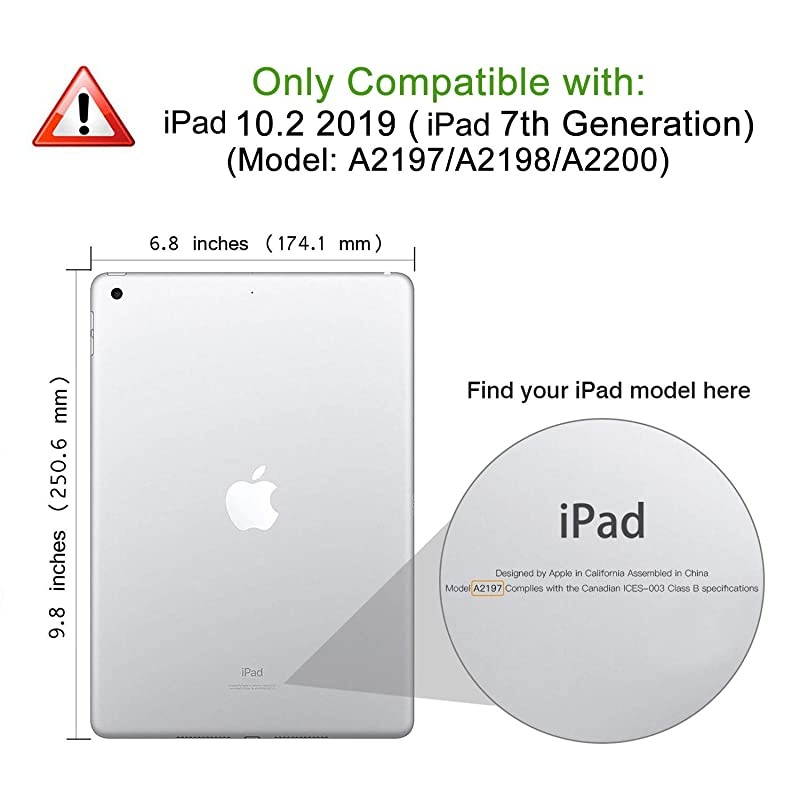 iPad 102 Case 2020 iPad 8th Generation Case2019 iPad 7th Generation Case Shockproof Rugged Protective Case with Kickstand Black