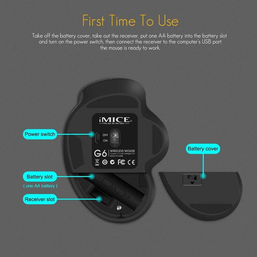 Wireless Mouse,Wireless Gaming Mouse,Full-size Mouse,Ergonomic Hand Grips,Mechanical Switches,Long battery life,Desktop Laptop PC Gaming Mouse, for Windows 7/8/10/XP Vista Linux MacOs