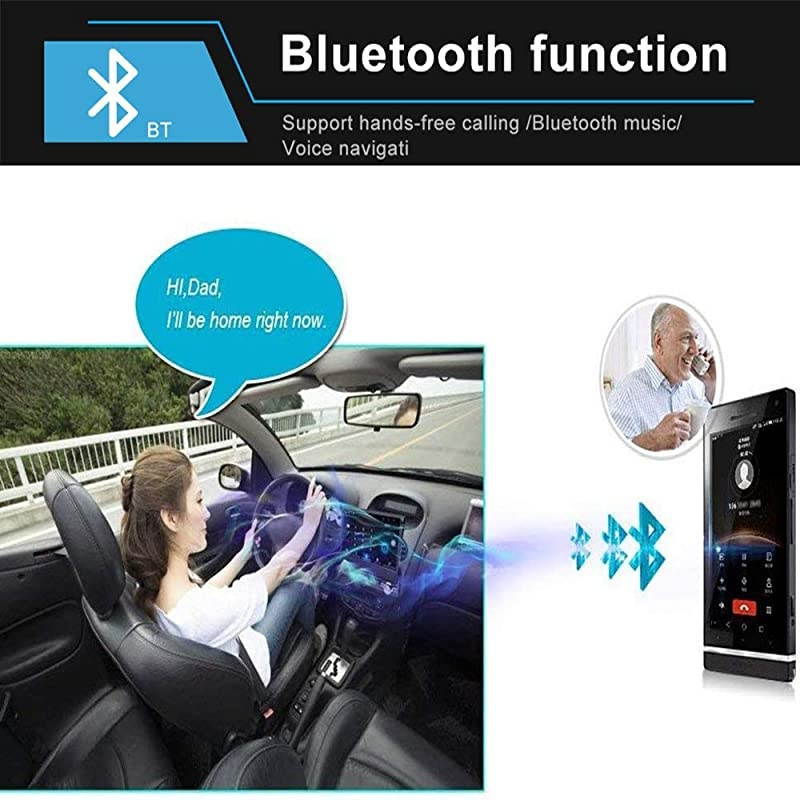 Stereo 2 Din Radio 7 HD Player MP5 Touch Screen Digital Display Bluetooth Multimedia USBSDAuxin Double Din Autoradio Mobile Phone Interconnection with 12 LED Backup Camera