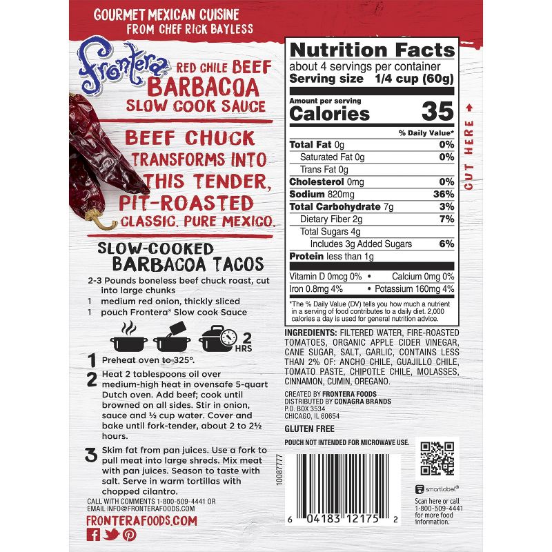 Frontera Red Chile Barbacoa Seasoning Sauce 8oz