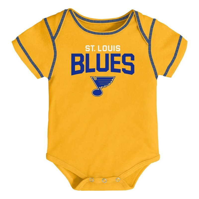 NHL St. Louis Blues Baby Boys' Game Winner Bodysuit Set 3pk - 0-3M