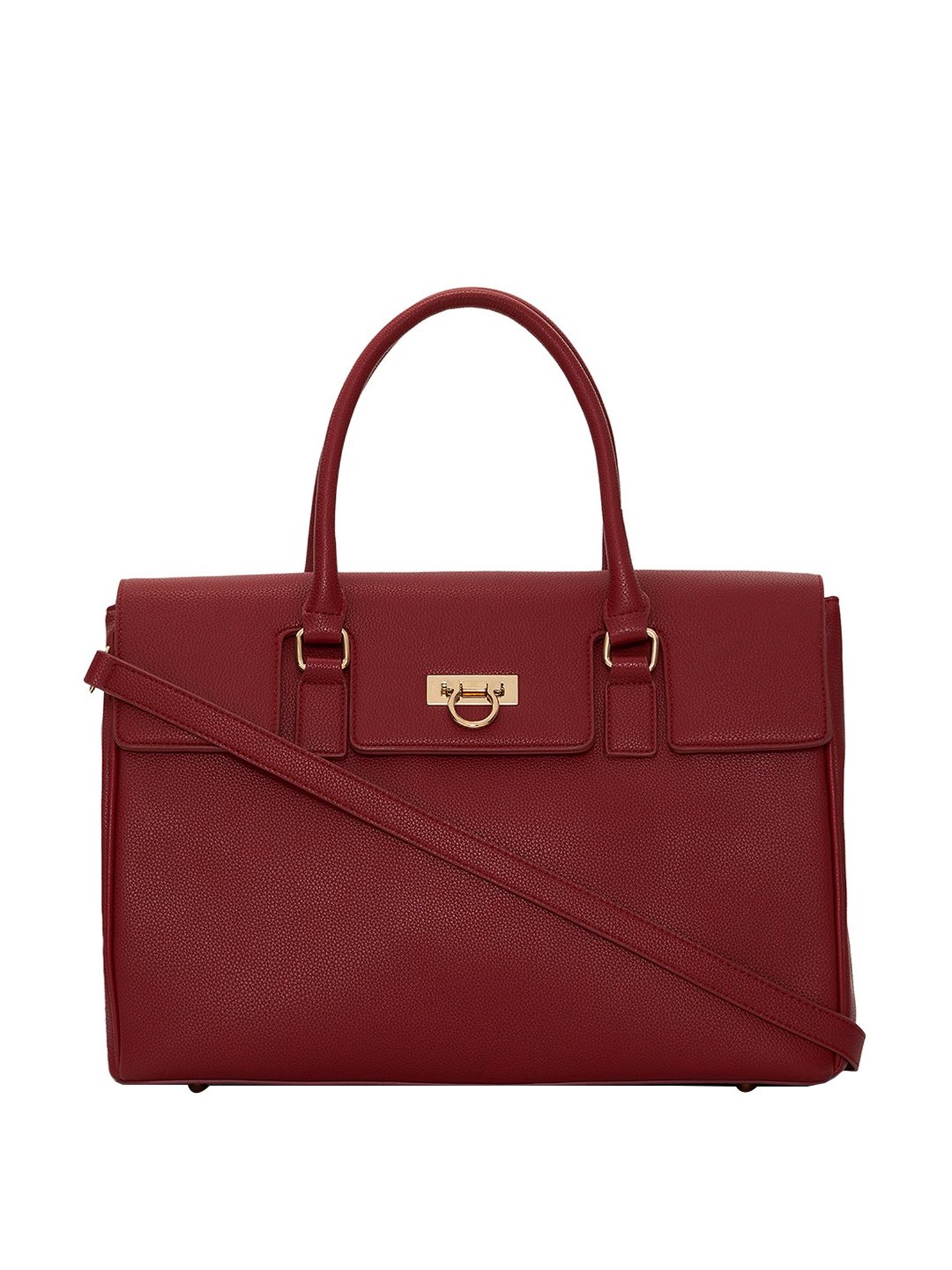 Miraggio Tokyo Maroon Solid Large Handbag