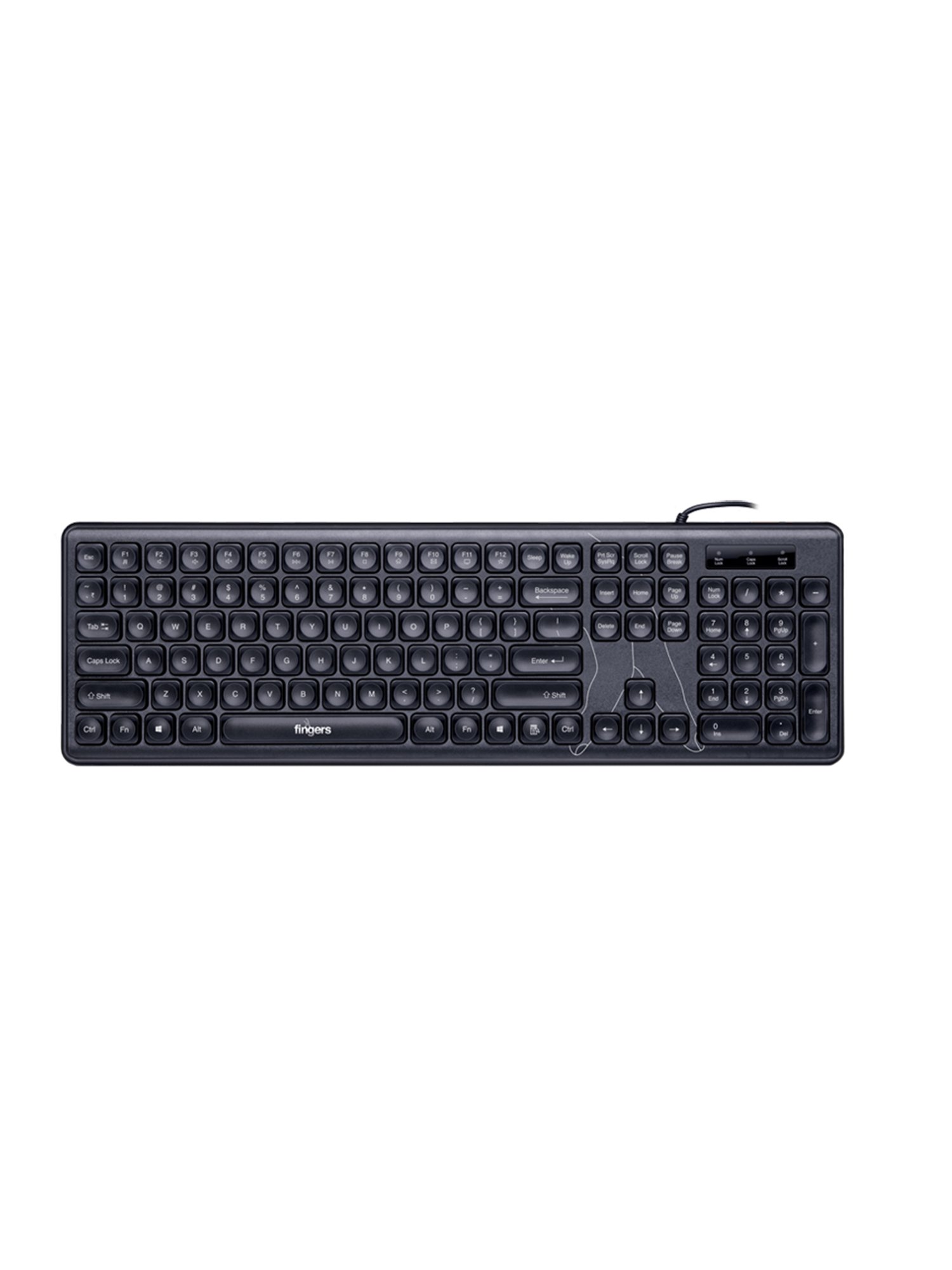 Fingers Velvet C4 Wired Keyboard & Mouse Combo (Black)