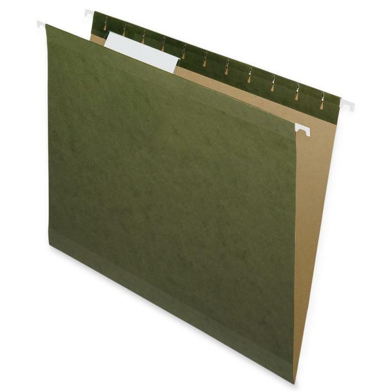 Nature Saver Hanging File Folders Recycled 1/3 Cut Letter 25/BX Green 08651