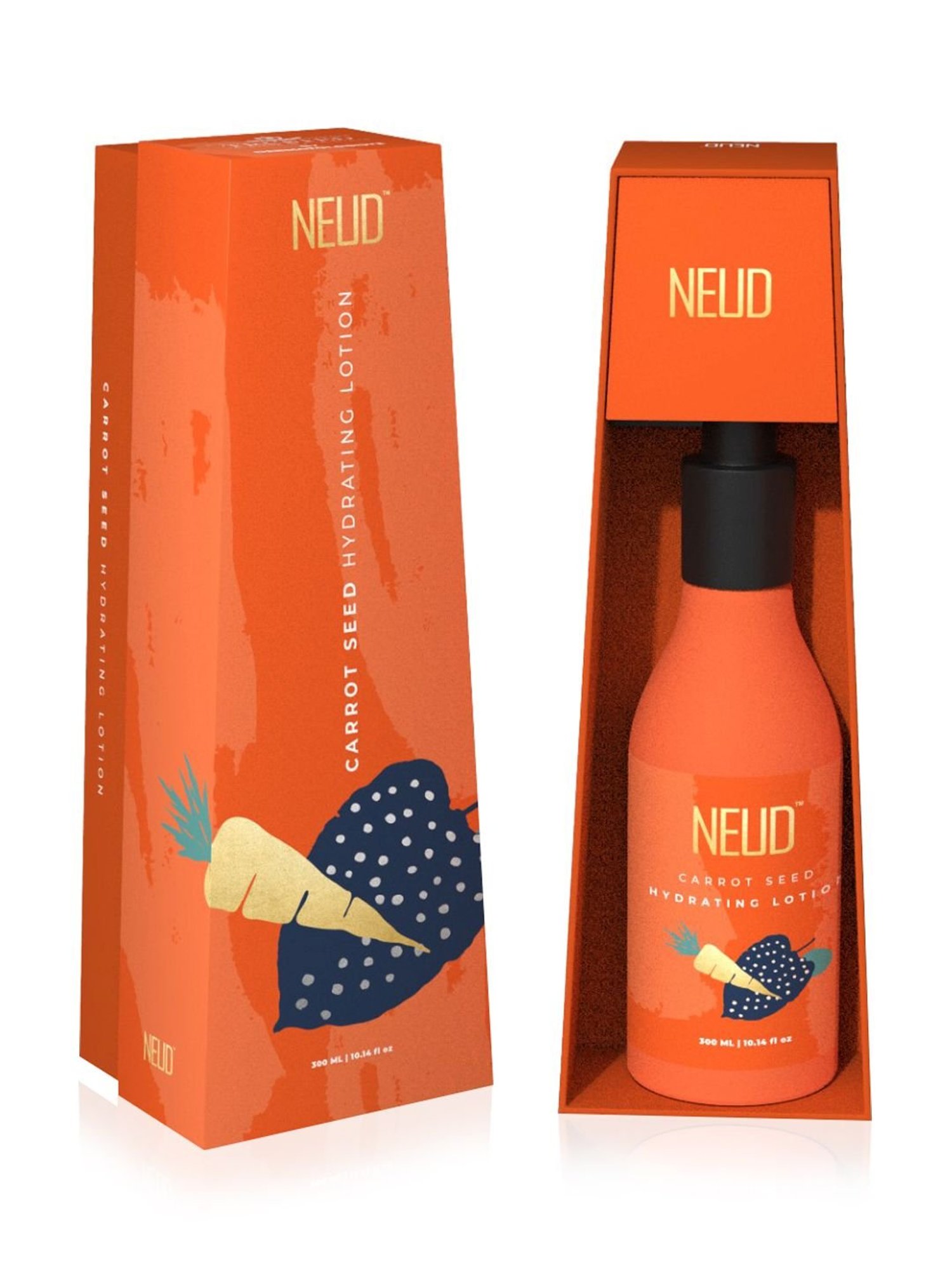 NEUD Carrot Seed Premium Hydrating Lotion for Men & Women - 1 Pack - 300 ml