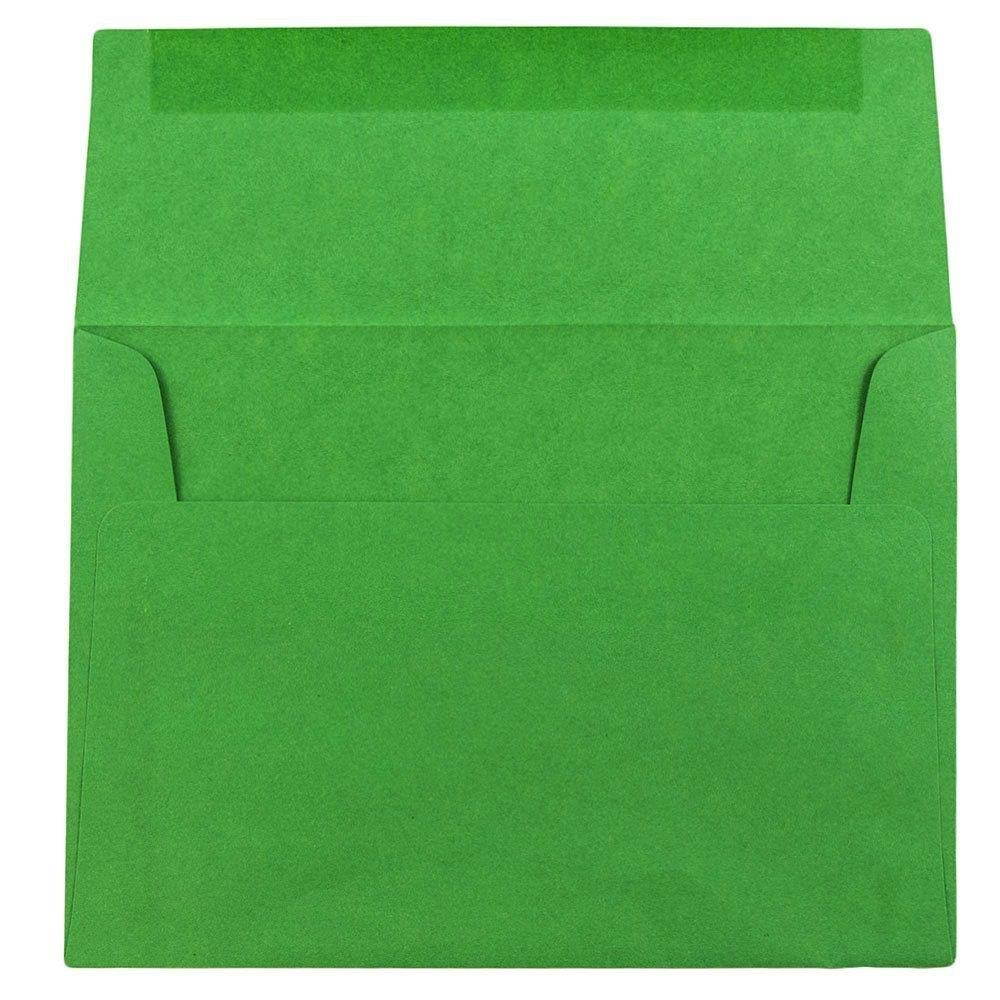 JAM PAPER A6 Colored Invitation Envelopes - 4 3/4 x 6 1/2 - Green Recycled - Bulk 250/Box