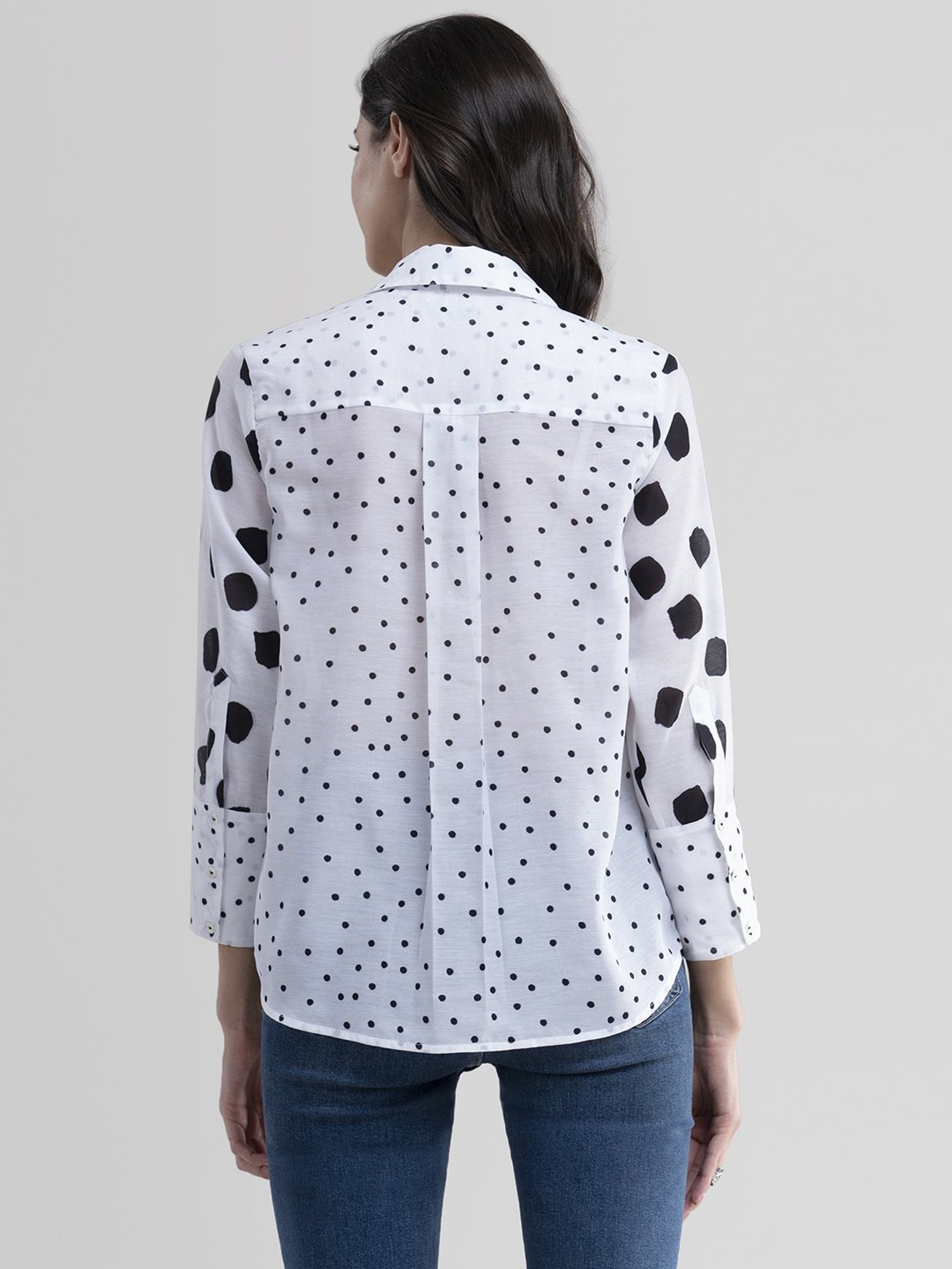 Pink Fort White Printed Shirt