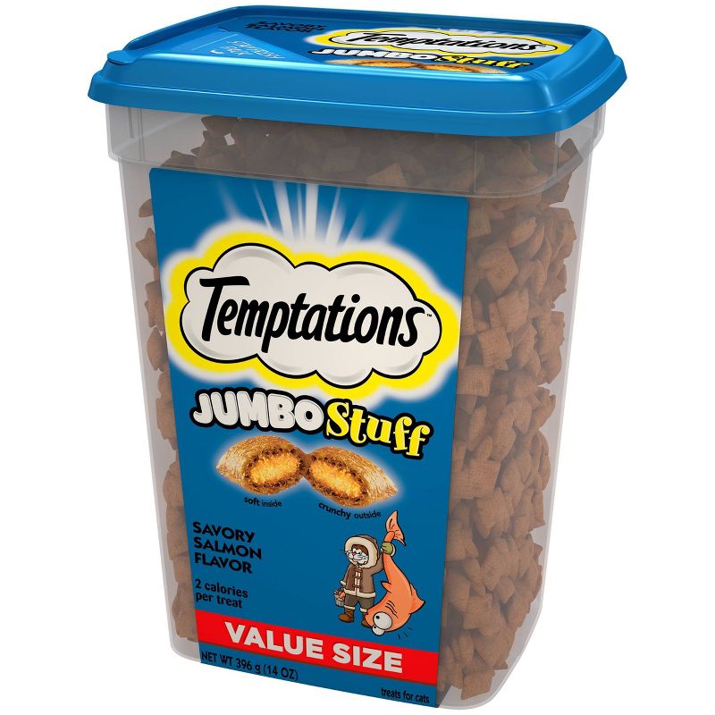 Temptations Whiskas Jumbo Stuff Savory Salmon Cat Treats - 14oz