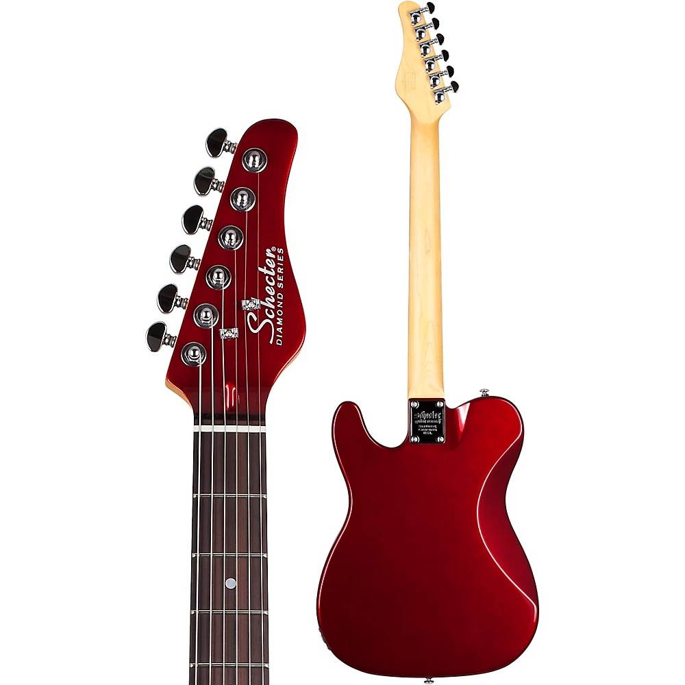 Schecter Guitar Research PT Fastback IIB Electric Guitar Metallic Red Black Pickguard