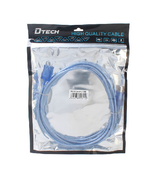 DTECH CU0033 10-Foot USB 2.0 A Male to A Female Extension Cable, Blue