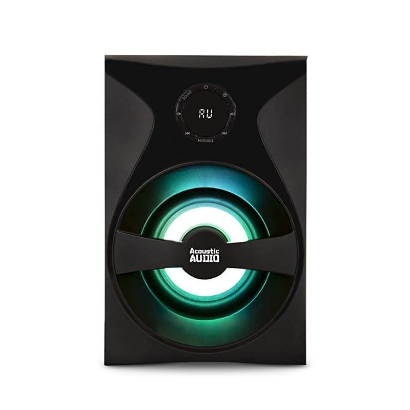 AA5400 Bluetooth 51 Speaker System with Sub Light and FM Home Theater 6 Speaker Set Black