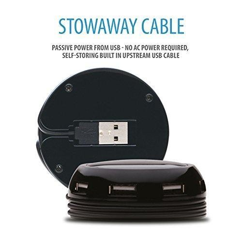 V7 7 Port High Speed Portable USB Hub for Ultra Book, MacBook Air, Tablet PC, Desktop and Notebook (HU720-3NP) - Black