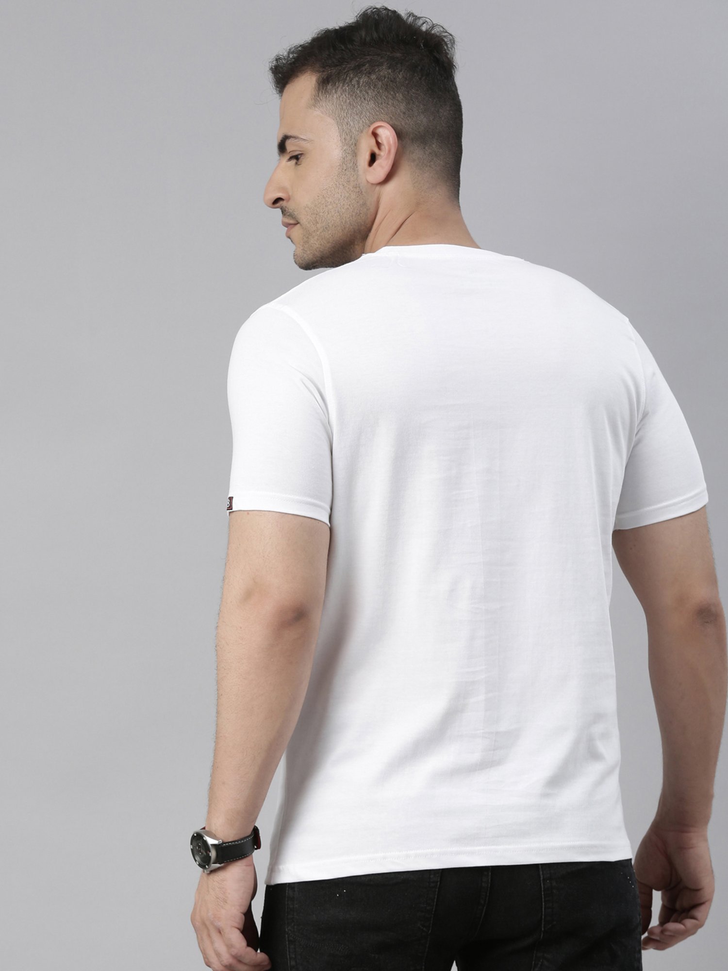Bushirt White Cotton Crew T-Shirt