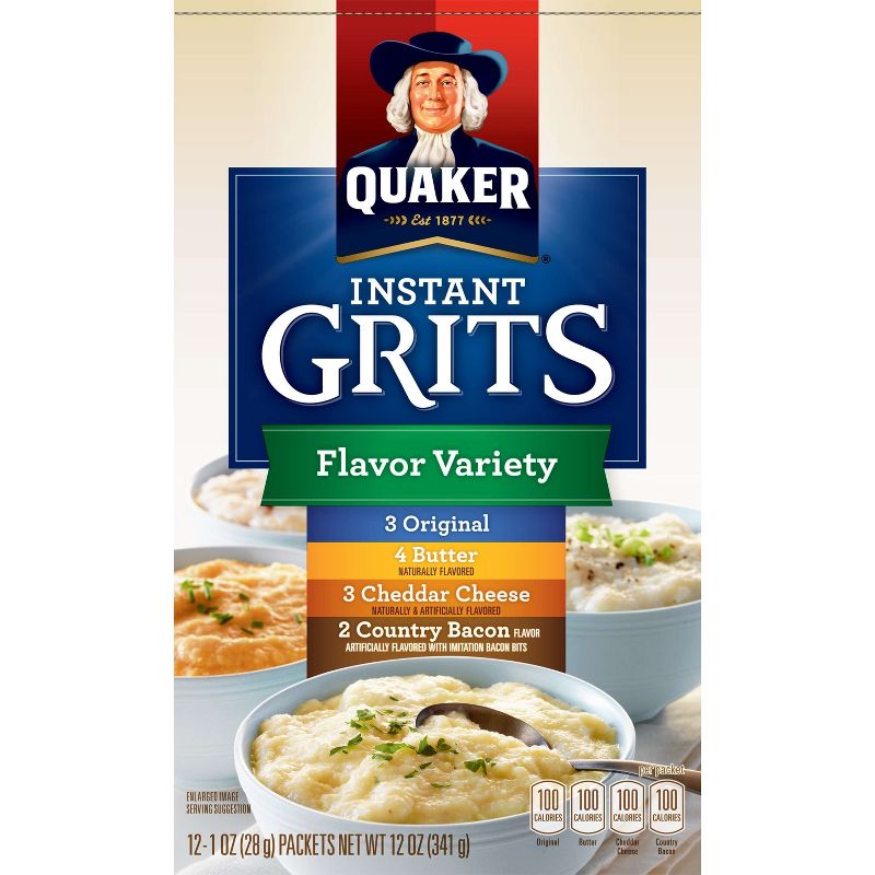 Quaker Instant Grits Flavor Variety - 12ct