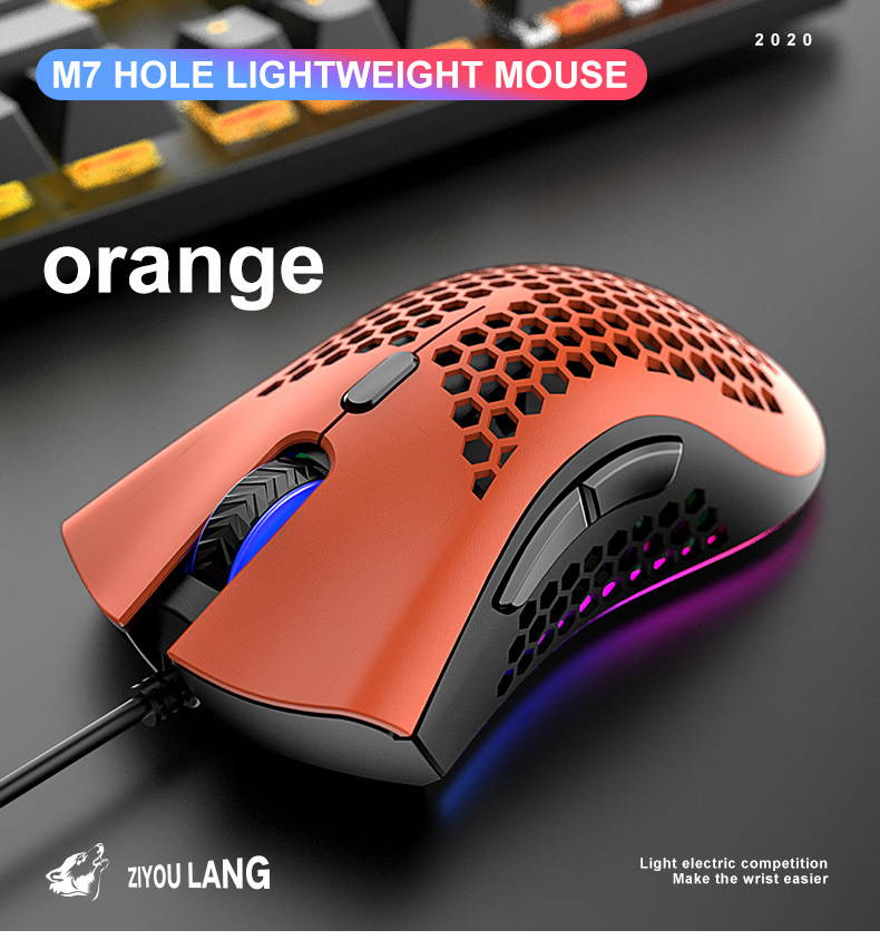 M7 E-sport Hollow Mouse Lightweight Gaming Mouse