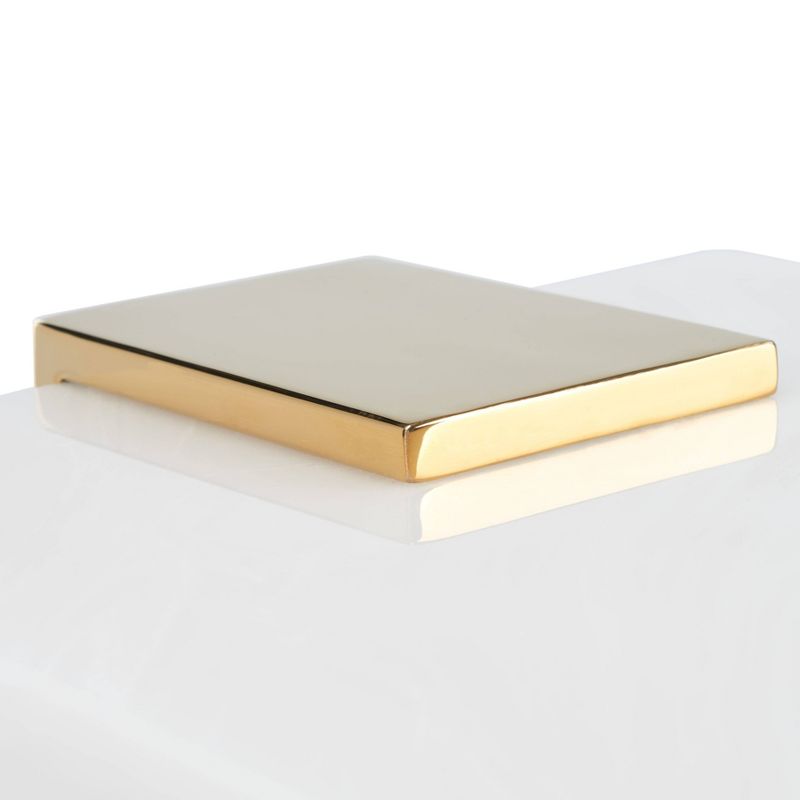 Mars Acrylic Drink Table White/Brass - Safavieh