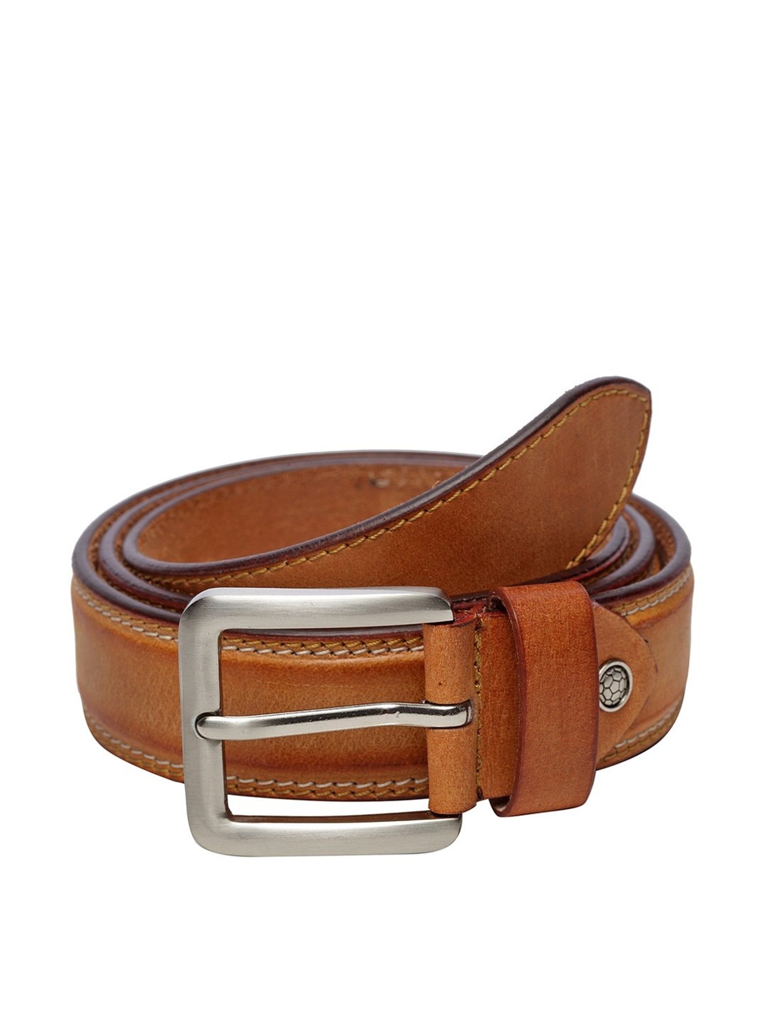 Tan Leather Waist Belt for Men