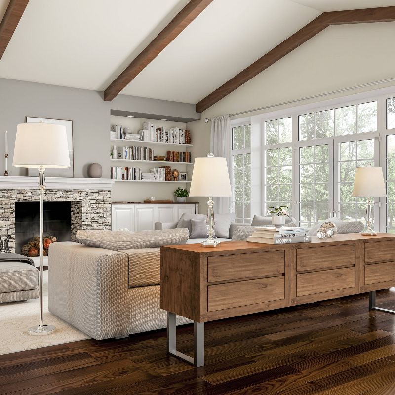 Crystal Candlestick Lamps-3 Set Faceted